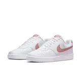 Championes Nike Court Vision Bajo Next Nature de mujer, color blanco con detalles en rosa.