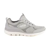 Championes Skechers Summits Free Classics color gris, con cordones elásticos y capellada de malla y material sintético. Cuenta con plantilla Skechers Memory Foam y suela flexible de goma.