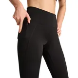 Calzas deportivas negras Puma TAD Essentials 7/8 de tiro alto, corte ajustado, tecnología dryCELL, bolsillos laterales y logo de la marca en la pierna izquierda.
