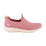 Championes Skechers Ultra Flex Pure Spark, color rosa con estampado de leopardo y plantilla Air Cooled Memory Foam.