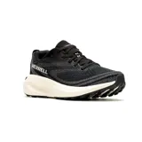 Zapatillas de running Merrell Morphlite para mujer, color negro con detalles en gris y suela blanca.