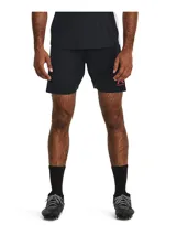 Short deportivo Under Armour Challenger Knit color azul marino con logo blanco en la pierna derecha.