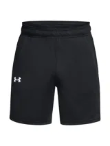 Short deportivo Under Armour UA Zone 7, color negro con logo blanco estampado en la pierna izquierda.