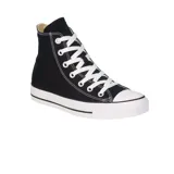 Zapatillas Converse Chuck Taylor All Star Hi de caña alta, color negro con detalles en blanco.