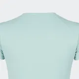 Remera deportiva Reebok ID Train color verde agua, de corte clásico, cuello redondo y mangas cortas.