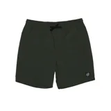 Short de hombre color verde oscuro, con cintura elástica ajustable con cordón y logo de la marca estampado en la pierna derecha.