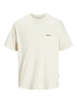 Remera de algodón color crudo, corte holgado, cuello redondo y manga corta. Estampa en la espalda con diseño de uvas y texto "Creative Studio Rue de Valois".