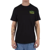 Remera negra de manga corta con estampa en el pecho que dice 'Muerto Por Vida - Creature'.