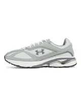 Zapatillas urbanas Under Armour HOVR Apparition unisex, color blanco con detalles en rosa y logo en negro.