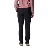 Pantalón de senderismo negro, de corte recto, con cintura media, trabillas para cinturón, bolsillos laterales y bolsillo de seguridad con cierre. Confeccionado con tejido Omni-Shield™ que repele la humedad y Omni-Shade™ Broad Spectrum UPF 50 que protege del sol.