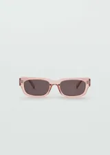 Lentes de sol rectangulares color rosa con protección UV total y filtro de categoría 3.