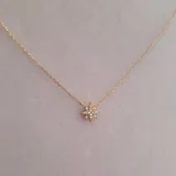 Collar IRINA en Plata 925 con baño de oro 14k.