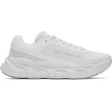 Championes Under Armour UA Halo Runner para hombre, color blanco. Confeccionados en malla transpirable con detalles sintéticos y logo de la marca en el lateral. Entresuela con tecnología HOVR+ para mayor amortiguación y retorno de energía. Suela de goma con diseño texturizado para mayor tracción.