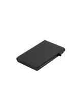Billetera Garzini MagSafe de cuero negro con tarjetero metálico. Se acopla a iPhone con MagSafe. Almacena hasta 8 tarjetas. Cuenta con protección RFID.