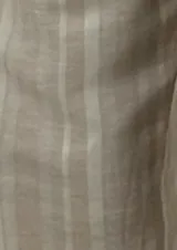 Pantalón rayado de lino, de corte amplio y cintura elástica.