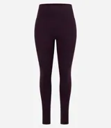 Calza legging deportiva color verde agua, de microfibra, con cintura ancha y bolsillos laterales.