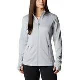 Campera polar Columbia con cierre frontal, bolsillos laterales con cierre y orificios para pulgares.
