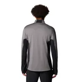 Polera deportiva Columbia negra de manga larga con media cremallera en el cuello y tecnología Omni-Wick para mantenerte seco y fresco.