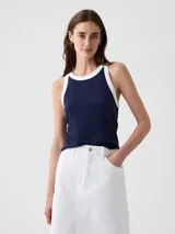Navy W White Trim