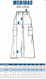 Pantalón cargo color marrón con bolsillos laterales y corte recto.