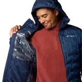 Campera de plumas Columbia Delta Ridge II Down, color negro, con capucha y forro termorreflectante Omni-Heat. Resistente al agua y con tecnología Heat Seal para mantener el calor.
