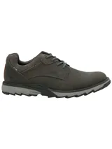 Zapato acordonado color marrón de cuero y gamuza, con suela de goma con tecnología Honey Foam y plantilla de algodón orgánico.