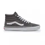 Zapatillas de skate Vans Sk8-Hi color gris con detalles en blanco.