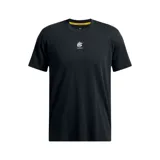 Camiseta de peso pesado noire con logotipo de Curry en el pecho, diseñada para mejorar el rendimiento.