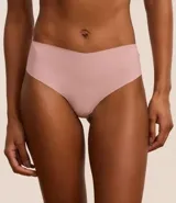 Kit de dos bombachas boyshort de microfibra, una color rosa y otra color marrón.