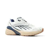 Championes deportivos Hi-Tec Vektor, color blanco con detalles en azul marino y suela en color arena.
