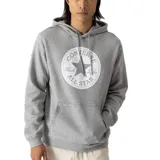 Canguro gris con capucha y cordones ajustables. Estampado frontal con el logo Converse All Star.