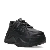 Championes negros con plataforma y cordones.