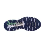 Championes de running 361 Strata 4, color azul con detalles en verde. Cuentan con sistema de cordones MORPHIT, tecnología QU!KFOAM en la mediasuela y plantilla ORTHOLITE.