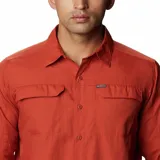 Camisa de manga larga color bordó con tecnología Omni-Shade Upf 50 Sun Protection y Omni-Wick. Cuenta con ventilación, mangas enrollables con soportes para lengüetas y dos bolsillos frontales con solapa.