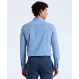 Camisa de manga larga de popelina stretch con diseño de cuadros gingham.