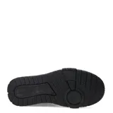 Zapatillas deportivas negras con plataforma, acordonadas.