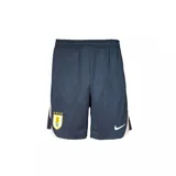 Short de entrenamiento Nike Dri-FIT color azul marino, con paneles laterales en blanco. Presenta el escudo de la Asociación Uruguaya de Fútbol (AUF) con cuatro estrellas bordado en la pierna izquierda y el logo de Nike en la pierna derecha.