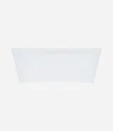 Soutien strapless blanco de poliamida seamless, sin relleno ni aro.