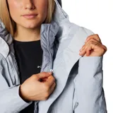 Campera Columbia 3 en 1 para mujer, modelo Whirlibird V Jacket. Capa exterior impermeable con costuras selladas y tecnología Omni-Tech™. Capa interior aislante con tecnología termorreflectante Omni-Heat™ y aislamiento Thermator™ de poliéster reciclado. Capucha ajustable, ventilación en las axilas, faldón para nieve, múltiples bolsillos y puños ajustables.