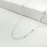 Cadena de plata 925 con eslabones tipo forcé.