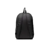 Mochila negra de poliéster con logo Converse All Star en blanco en el bolsillo frontal.