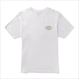 Remera blanca de manga corta con cuello redondo y estampado en el pecho con el logo de Pipe Pro 2025.