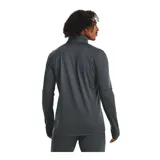 Buzo deportivo Under Armour Challenger de hombre, color naranja con paneles laterales en gris oscuro, cuello alto con cierre de cremallera corto, mangas largas con orificios para los pulgares y logo de la marca estampado en el pecho.