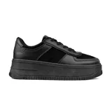 Championes negros de plataforma con cordones.