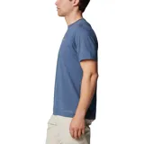 Remera gris de manga corta con logo de Columbia en el pecho.