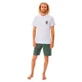 Bermuda Rip Curl Boardwalk Phase Nineteen color verde con textura.