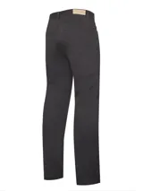 Pantalón de gabardina color gris oscuro, corte recto y tecnología Natural Flex.