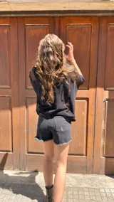 Remerón de red blanca de manga 3/4.