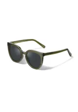 Lentes de sol con montura color marrón y lentes degradadas. Fabricados con materiales reciclados.