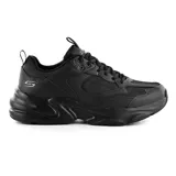 Championes deportivos Skechers Bobs Sport Bamina 2.0, color negro, con capellada de malla y material sintético, plantilla Memory Foam y suela de goma flexible.